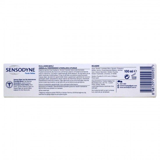 Sensodyne Diş Macunu 100 Ml Ferah Nefes