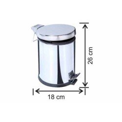 Cleanox Paslanmaz Krom Pedallı Çöp Kovası 3 Lt Cleanox Paslanmaz Krom Pedallı Çöp Kovası 3 Lt