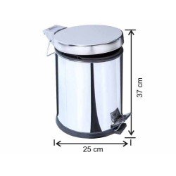 Cleanox Paslanmaz Krom Pedallı Çöp Kovası 12 Lt Cleanox Paslanmaz Krom Pedallı Çöp Kovası 12 Lt