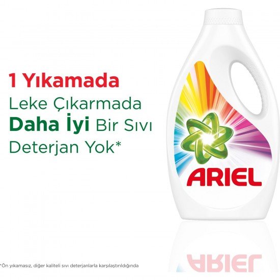 Ariel 15 Yıkama Sıvı Çamaşır Deterjanı Parlak Renkler