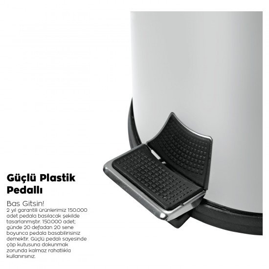 Cleanox Renkli Paslanmaz Pedallı Çöp Kovası Fuşya 5 Lt Cleanox Renkli Paslanmaz Pedallı Çöp Kovası Fuşya 5 Lt