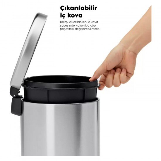 Cleanox Renkli Paslanmaz Pedallı Çöp Kovası Fuşya 5 Lt Cleanox Renkli Paslanmaz Pedallı Çöp Kovası Fuşya 5 Lt