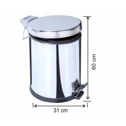 Cleanox Paslanmaz Krom Pedallı Çöp Kovası 40 Lt Cleanox Paslanmaz Krom Pedallı Çöp Kovası 40 Lt