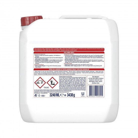 Domestos Ultra Beyaz Yoğun Kıvamlı Çamaşır Suyu 3240 ML