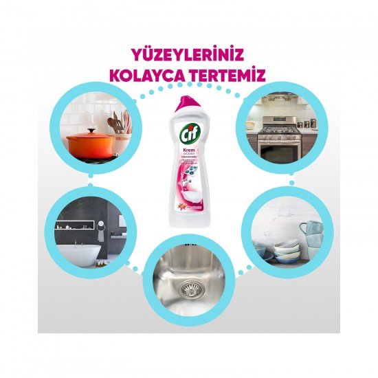 Cif Krem Temizleyici Frezya ve Müge Çiçeği 750 Ml Cif Krem Temizleyici Frezya ve Müge Çiçeği 750 Ml