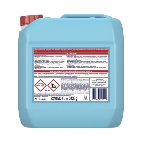 Domestos Okyanus Ferahlığı Yoğun Kıvamlı Çamaşır Suyu 3240 Ml
