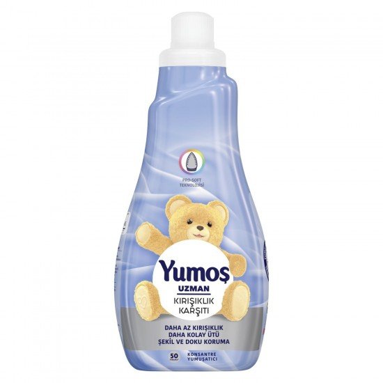 Yumoş Uzman Bakım Kırışıklık Karşıtı Konsantre Çamaşır Yumuşatıcı 1200 ML 50 Yıkama