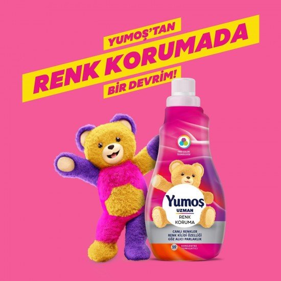 Yumoş Uzman Bakım Renk Koruma Konsantre Çamaşır Yumuşatıcı 1200 ML 50 Yıkama