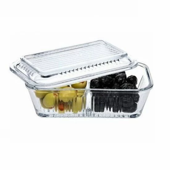Paşabahçe 96764 Çift Hazneli Cam Saklama Kabı 480 cc Paşabahçe 96764 Çift Hazneli Cam Saklama Kabı 480 cc