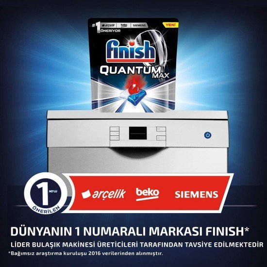 Finish Quantum Max Bulaşık Makinesi Deterjanı 22 Kapsül 1 Paket (1 x 22 g) Finish Quantum Max Bulaşık Makinesi Deterjanı 22 Kapsül 1 Paket (1 x 22 g)