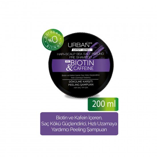 Urban Care Biotin ve Kafein İçeren Saç Kökü Güçlendirici Peeling Şampuan 200 ml