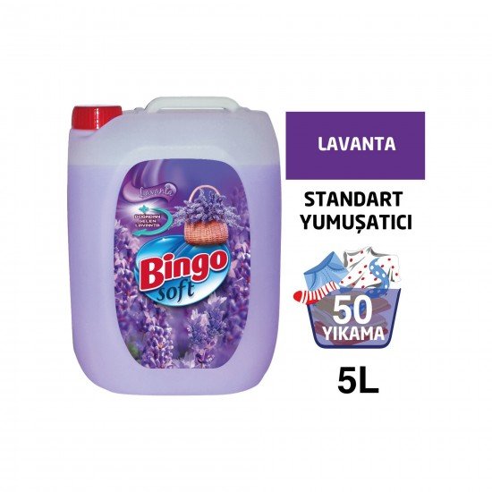 Bingo Soft Lavanta Rüzgarı Çamaşır Yumuşatıcısı 5 lt