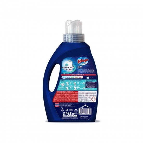 Bingo Ultra Beyaz Sıvı Çamaşır Deterjanı 2145 ml Bingo Ultra Beyaz Sıvı Çamaşır Deterjanı 2145 ml