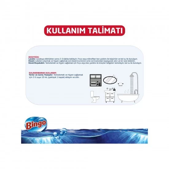 Bingo Oksijen Çamaşır Suyu Hassas Hijyen 750 ml Bingo Oksijen Çamaşır Suyu Hassas Hijyen 750 ml