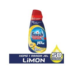 Finish Hepsi Bir Arada Konsantre Jel Limon Bulaşık Makinesi Deterjanı 1000 ml Finish Hepsi Bir Arada Konsantre Jel Limon Bulaşık Makinesi Deterjanı 1000 ml