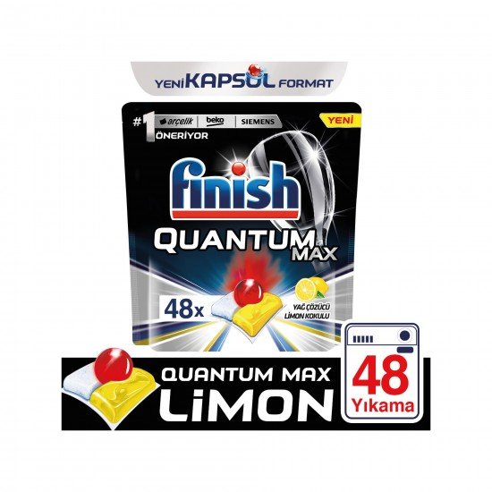 Finish Quantum Max Bulaşık Makinesi Deterjanı 48 Kapsül Limonlu Finish Quantum Max Bulaşık Makinesi Deterjanı 48 Kapsül Limonlu