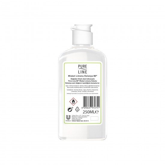 Pure Line Misket Limonu 80 ° Kolonya 250 ML