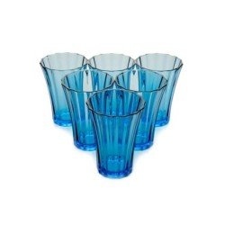 Paşabahçe 52400 Diamond Kahve Yanı Mavi Su Bardağı 6'lı 110cc