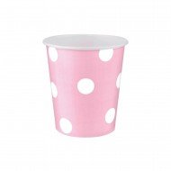 Roll-Up Pembe Puantiyeli Karton Bardak 8'Li Roll-Up Pembe Puantiyeli Karton Bardak 8'Li