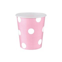 Roll-Up Pembe Puantiyeli Karton Bardak 8'Li Roll-Up Pembe Puantiyeli Karton Bardak 8'Li