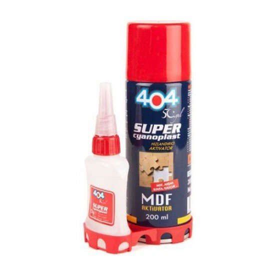 404 MDF Aktivatörlü Hızlı Yapıştırıcı 50 Gr + 200 Ml Soğutucu