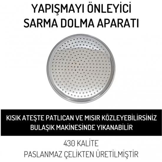 Abant Paslanmaz Çelik Dolma Sarma Altlığı 22 Cm Abant Paslanmaz Çelik Dolma Sarma Altlığı 22 Cm