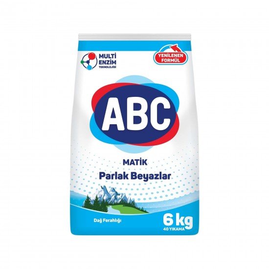 Abc Matik Parlak Beyazlar Dağ Ferahlığı Toz Deterjan 6 kg Abc Matik Parlak Beyazlar Dağ Ferahlığı Toz Deterjan 6 kg