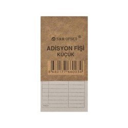 Adisyon Fişi Küçük 100 Yaprak Adisyon Fişi Küçük 100 Yaprak