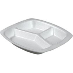 Anı 3 Gözlü Köpük Tabldot Servis Tabak 50'li Paket ANI/24 Anı 3 Gözlü Köpük Tabldot Servis Tabak 50'li Paket ANI/24