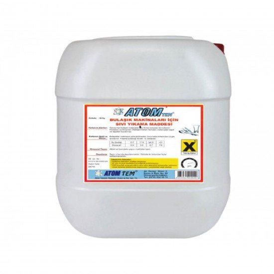 Atom Endüstiyel Bulaşık Makine Deterjanı 30 Kg Atom Endüstiyel Bulaşık Makine Deterjanı 30 Kg