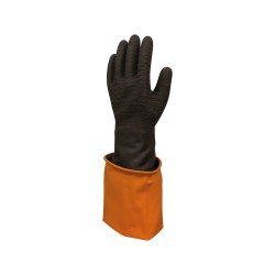 Beybi Korun Uzun Siyah Tırtıklı Eldiven 60 cm