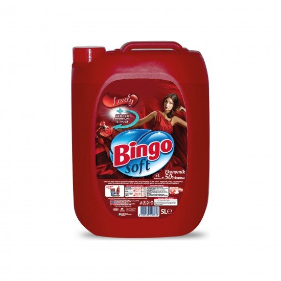 Bingo Soft Lovely Çamaşır Yumuşatıcısı 5 lt Bingo Soft Lovely Çamaşır Yumuşatıcısı 5 lt
