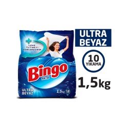 Bingo Ultra Beyaz Toz Çamaşır Deterjanı 1,5 kg Bingo Ultra Beyaz Toz Çamaşır Deterjanı 1,5 kg