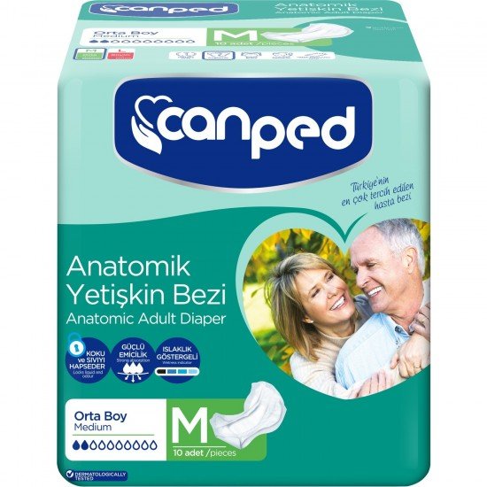 Canped Anatomik Hasta Bezi Orta Boy M 10 Adet