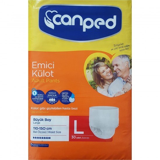 Canped Emici Külot Hasta Bezi Büyük Boy L 30 Adet