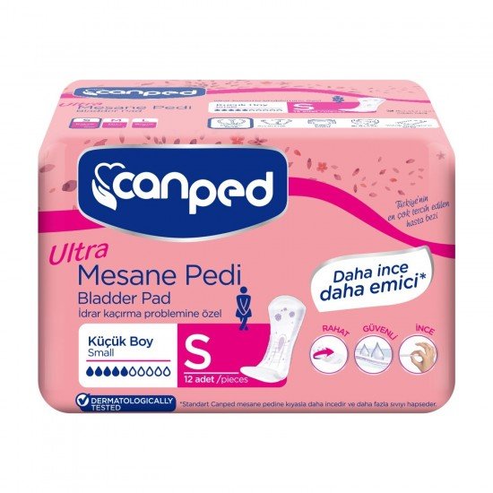 Canped Ultra Mesane Pedi Küçük Boy S 12 Adet Canped Ultra Mesane Pedi Küçük Boy S 12 Adet