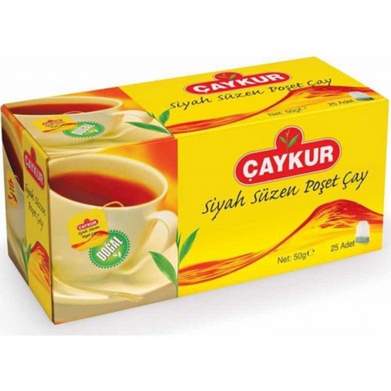 Çaykur Siyah Süzme Poşet Çay 50 Gr 25 Adet