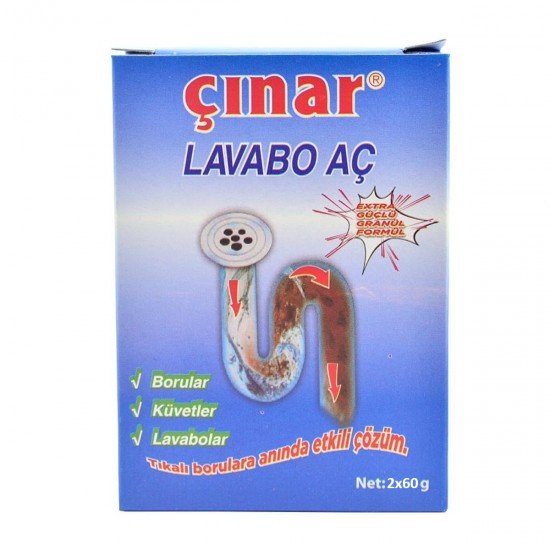 Çınar Lavabo Açıcı 2x60 Gr