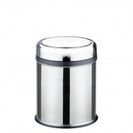 Cleanox Pratik Kapaklı Paslanmaz Çöp Kovası 16 Lt - Krom