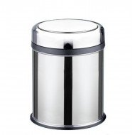 Cleanox Pratik Kapaklı Paslanmaz Çöp Kovası 45 Lt - Krom
