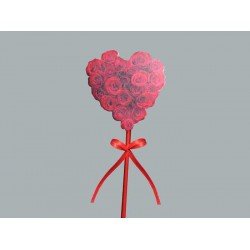 Çubuklu Kırmızı Kalp Çubuklu Kırmızı Kalp