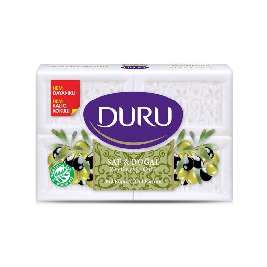 Duru Saf&Doğal Kalıp Banyo Sabunu Zeytinyağlı 4x150 600 Gr