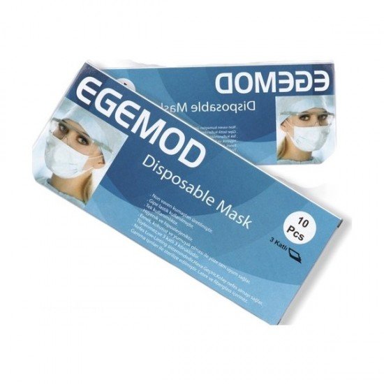 Egemod Full Ultrasonik Maske 3 Katlı Telli 10lu