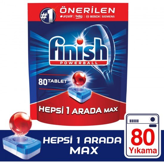 Finish Hepsi Bir Arada 80 Tablet Bulaşık Makinesi Deterjanı