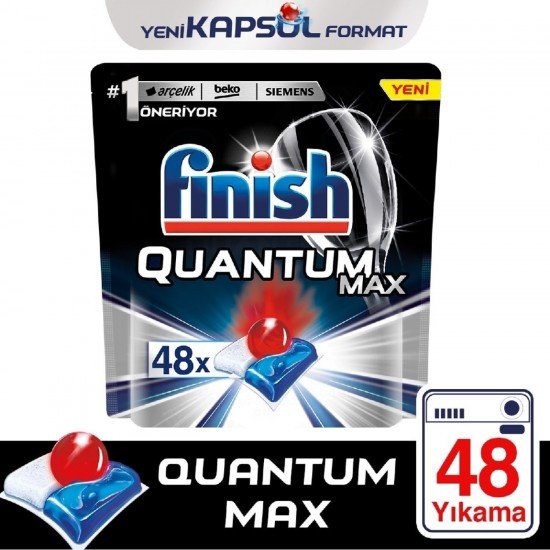 Finish Quantum Max Bulaşık Makinesi Deterjanı 48 Tablet Finish Quantum Max Bulaşık Makinesi Deterjanı 48 Tablet