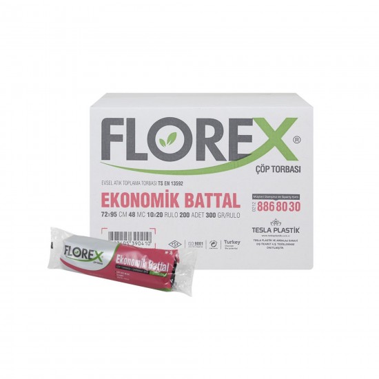 Florex Ekonomik Battal Çöp Torbası Siyah 300 Gr10 Adet 72 X 95 Cm 1 Koli 20 Rulo Florex Ekonomik Battal Çöp Torbası Siyah 300 Gr10 Adet 72 X 95 Cm 1 Koli 20 Rulo