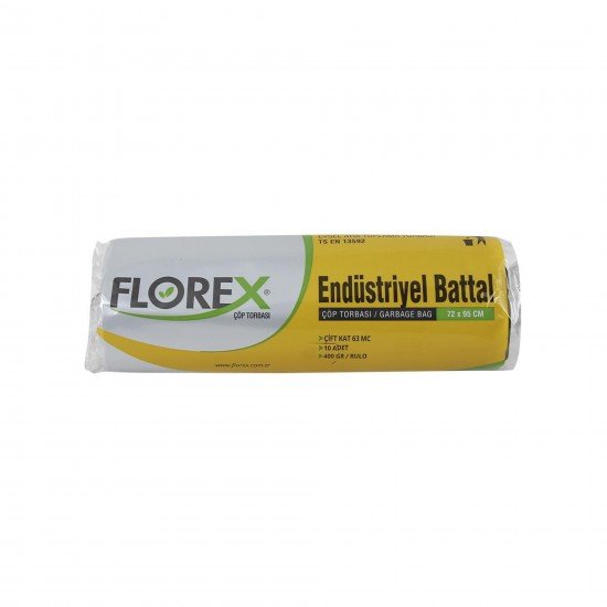 Florex Endüstriyel Battal Çöp Torbası Siyah 10 Adet 72 X 95 Cm