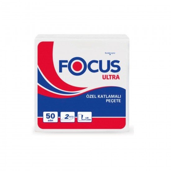 Focus Ultra 1/8 Özel Katlama Peçete 33*33 Cm 50Li Focus Ultra 1/8 Özel Katlama Peçete 33*33 Cm 50Li