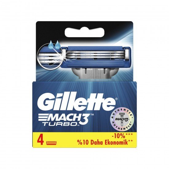 Gillette Mach3 Turbo Yedek Tıraş Bıçağı 4 LÜ Gillette Mach3 Turbo Yedek Tıraş Bıçağı 4 LÜ