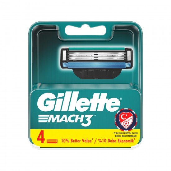 Gillette Mach3 Yedek Tıraş Bıçağı 4 LÜ